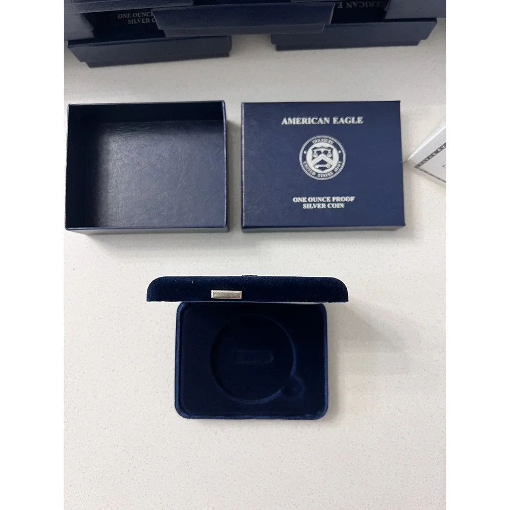 American Eagle One Ounce Proof Silver Coin Box Set COA - NO COIN